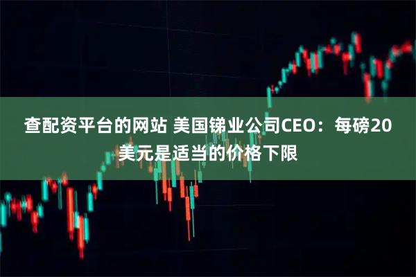 查配资平台的网站 美国锑业公司CEO：每磅20美元是适当的价格下限