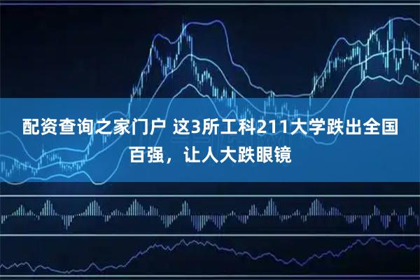 配资查询之家门户 这3所工科211大学跌出全国百强,让人大跌眼镜